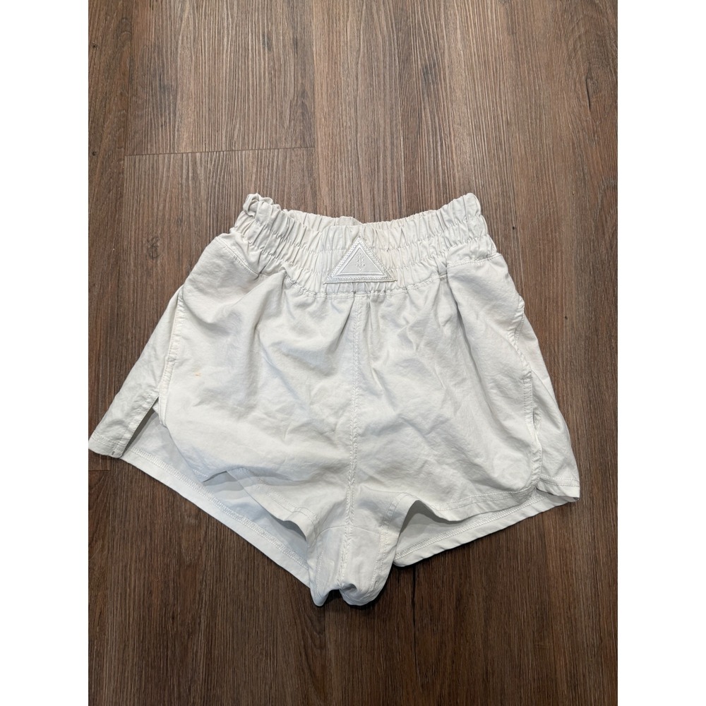 FP Movement The Way Home Shorts Womens XS White High Rise Smocked‎ Athletic